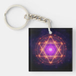 Sacred Geometry Mandala – Light Within the Cosmos Keychain
