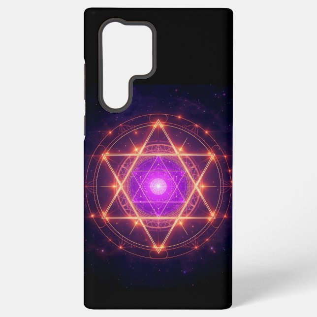 Sacred Geometry Mandala – Light Within the Cosmos Samsung Galaxy Case (Back)