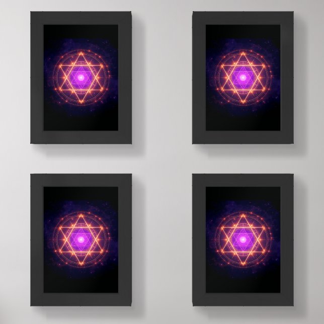 Sacred Geometry Mandala – Light Within the Cosmos Wall Art Sets (Front)