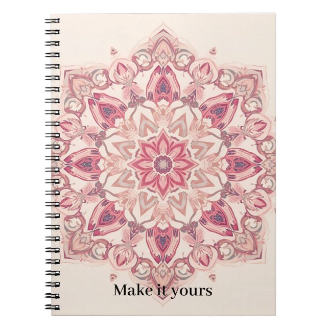 Sacred Geometry Mandala Phone Case – Personalized  Notebook (Front)