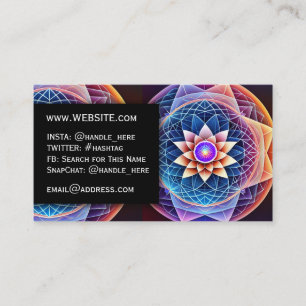 Sacred Geometry Mandala Professional Executive Business Card