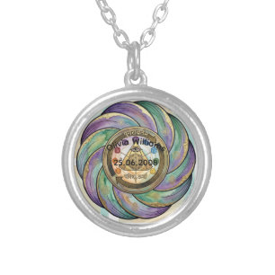 Sacred Geometry Manifestation Symbol Silver Plated Necklace