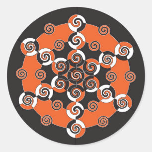 Sacred Geometry of Halloween Classic Round Sticker