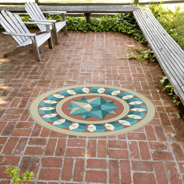 Sacred Geometry  Outdoor Rug (Insitu (Outdoor 3))