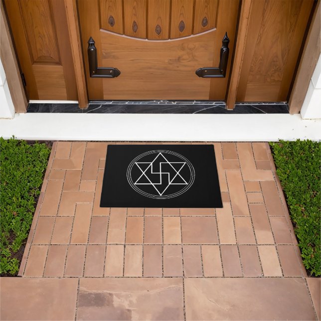 Sacred Geometry Protection Symbol Doormat (Outdoor)
