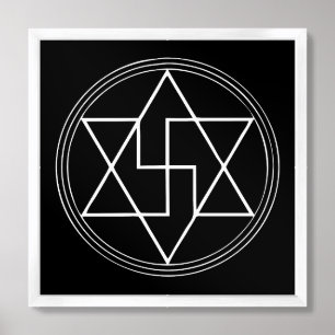 Sacred Geometry Protection Symbol Framed Art