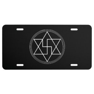 Sacred Geometry Protection Symbol License Plate