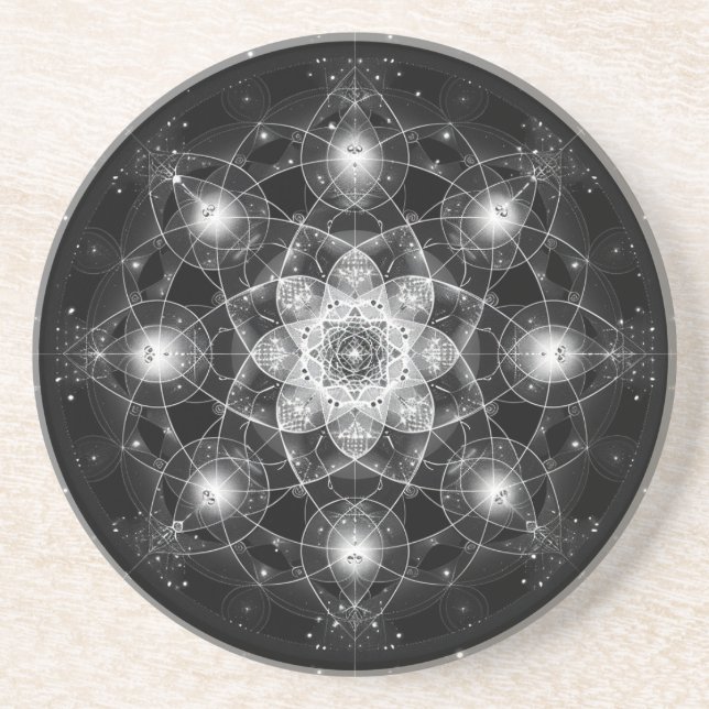 Sacred Geometry Sandstone Coaster (Front)