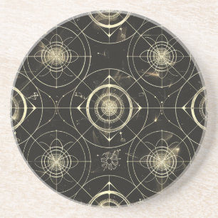 Sacred Geometry Sandstone Coaster