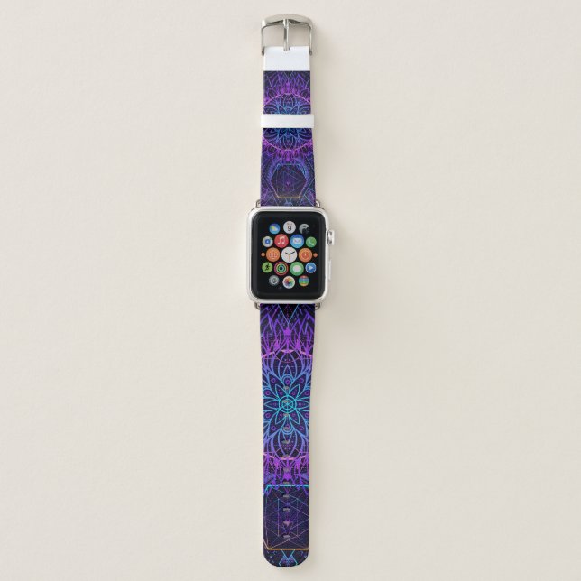 Sacred Geometry seamless pattern. Hindu symbols of Apple Watch Band (Front)
