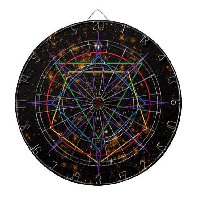 Sacred Geometry Sigil Dart Board (Front)