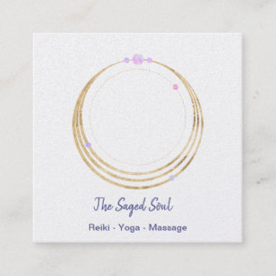 Sacred Geometry Spiritual New Age and Metaphysical Square Business Card