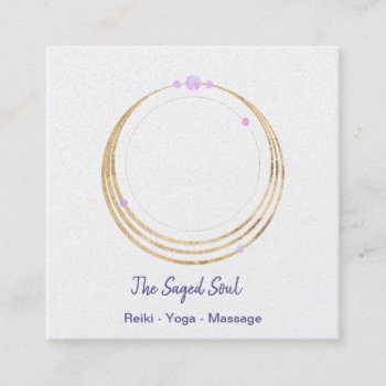 Sacred Geometry Spiritual New Age And Metaphysical Square Business Card by businesscardsforyou at Zazzle