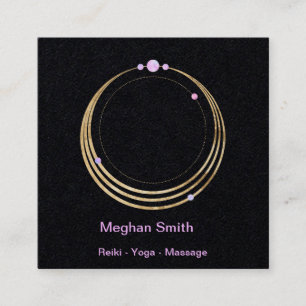 Sacred Geometry Spiritual New Age and Metaphysical Square Business Card