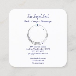 Sacred Geometry Spiritual New Age and Metaphysical Square Business Card