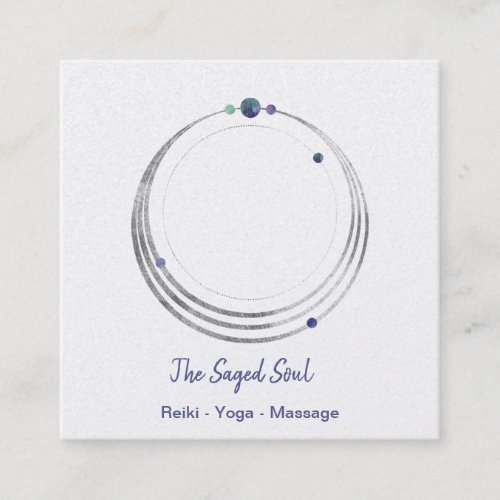 Sacred Geometry Spiritual New Age and Metaphysical Square Business Card