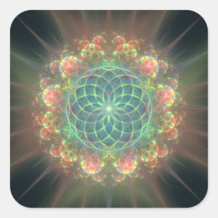 Sacred Geometry Square Sticker