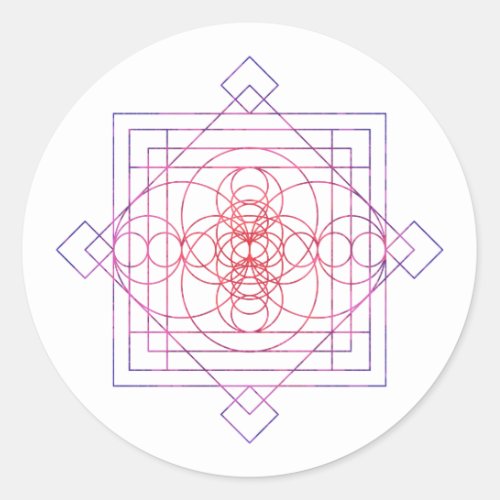 Sacred Geometry Sri Sacred Classic Round Sticker