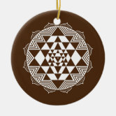 Bold Bronze Sri Yantra Necklace Sacred Geometry