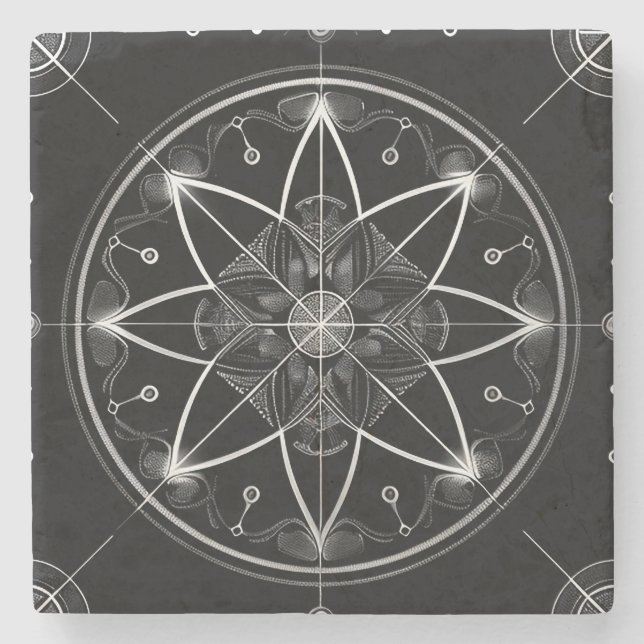 Sacred Geometry Stone Coaster (Front)