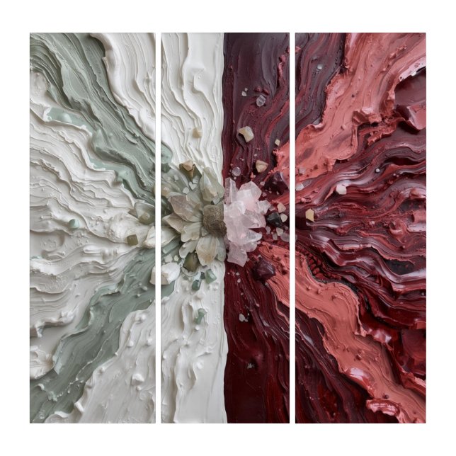 Sacred Geometry Stone The January Frequency Field Triptych (Front)