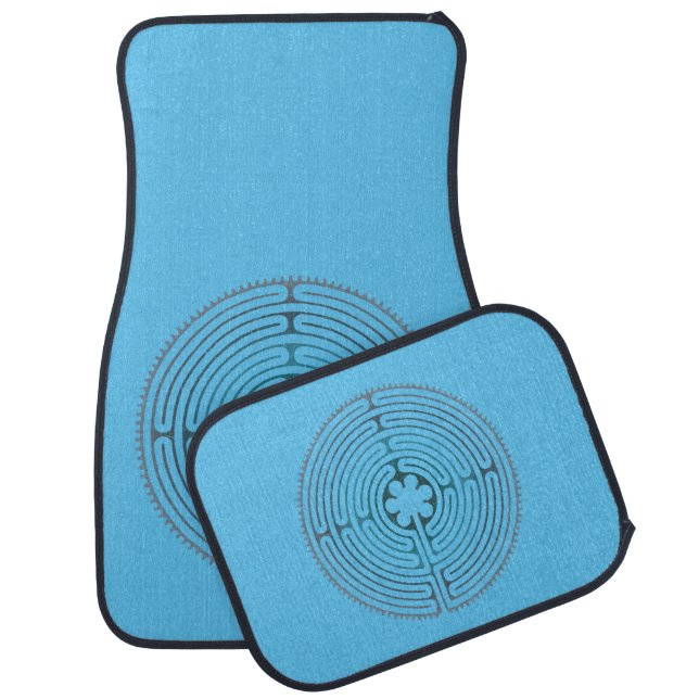Sacred Geometry Symbol - Chartres Labyrinth 1 Car Floor Mat (Set)
