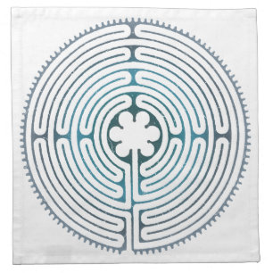 Sacred Geometry Symbol - Chartres Labyrinth 1 Cloth Napkin
