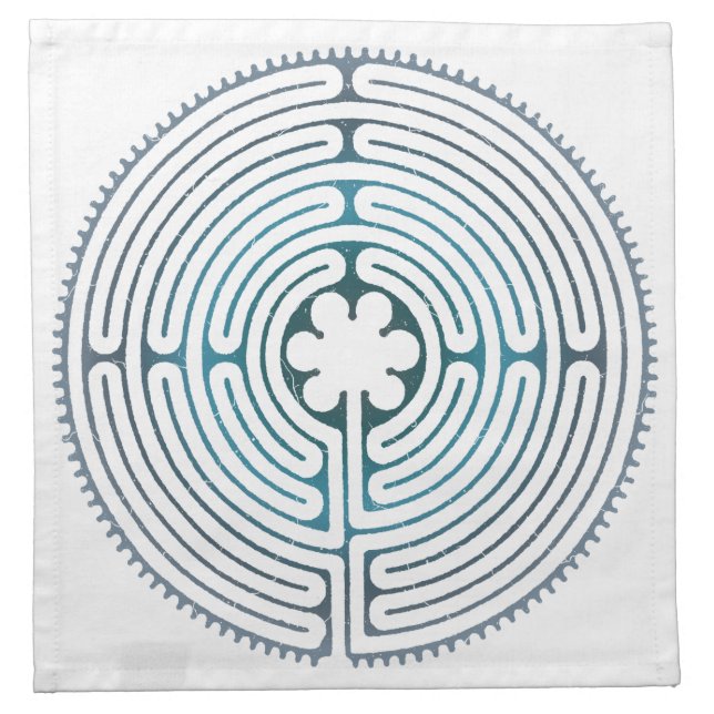 Sacred Geometry Symbol - Chartres Labyrinth 1 Cloth Napkin (Front)