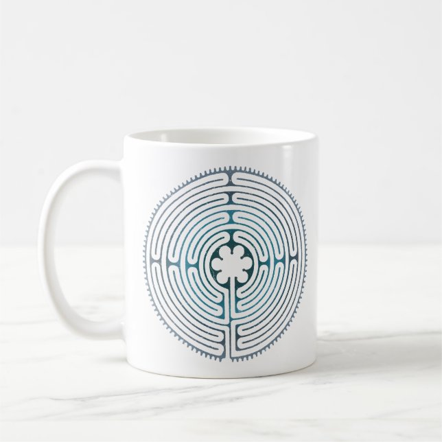 Sacred Geometry Symbol - Chartres Labyrinth 1 Coffee Mug (Left)