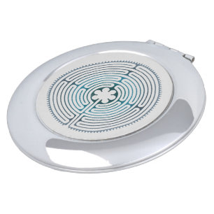 Sacred Geometry Symbol - Chartres Labyrinth 1 Compact Mirror