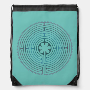 Sacred Geometry Symbol - Chartres Labyrinth 1 Drawstring Bag