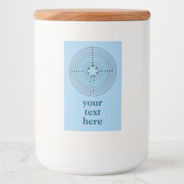 Sacred Geometry Symbol - Chartres Labyrinth 1 Food Label (Front)