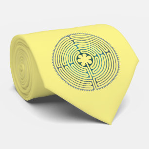 Sacred Geometry Symbol - Chartres Labyrinth 1 Neck Tie