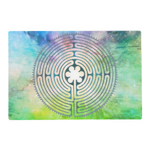 Sacred Geometry Symbol - Chartres Labyrinth 1 Placemat