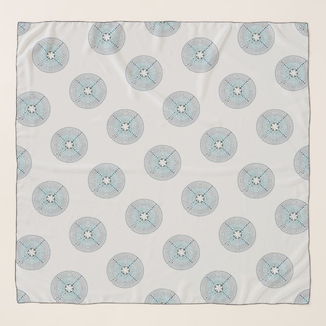 Sacred Geometry Symbol - Chartres Labyrinth 1 Scarf (Front)