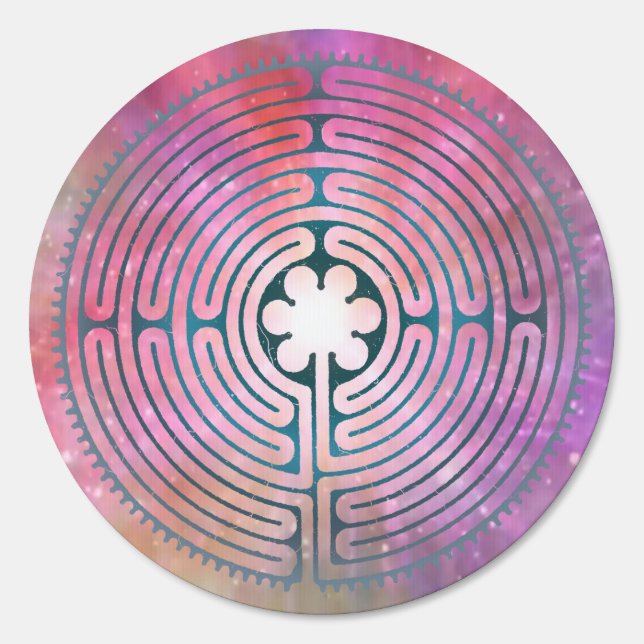 Sacred Geometry Symbol - Chartres Labyrinth 1 Sign (Front)
