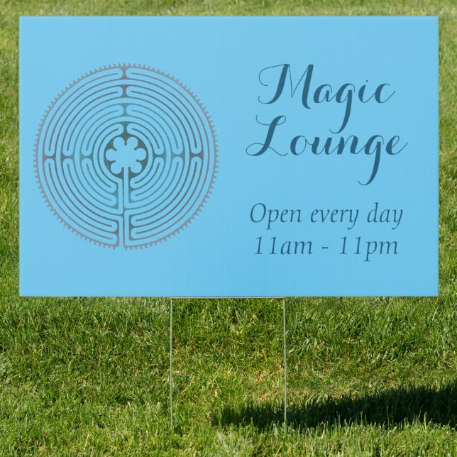 Sacred Geometry Symbol - Chartres Labyrinth 1 Sign (Insitu)