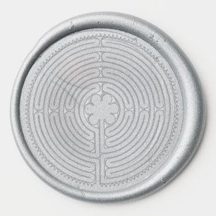 Sacred Geometry Symbol - Chartres Labyrinth 1 Wax Seal Sticker
