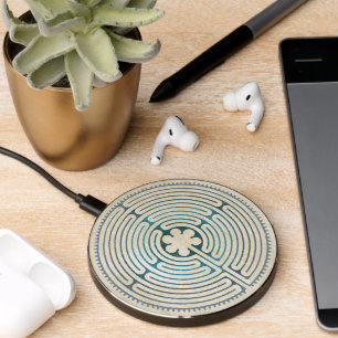 Sacred Geometry Symbol - Chartres Labyrinth 1 Wireless Charger