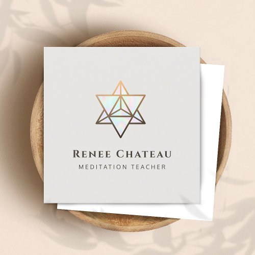 Sacred Geometry Symbol Merkaba  Square Business Card