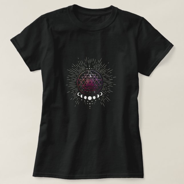 Sacred Geometry Symbol Sri Yantra Spiritual  T-Shirt (Design Front)