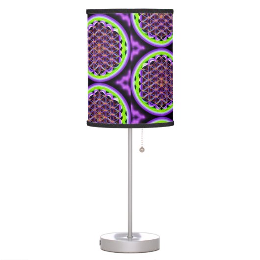 Sacred geometry table lamp Flower of Life (Left)