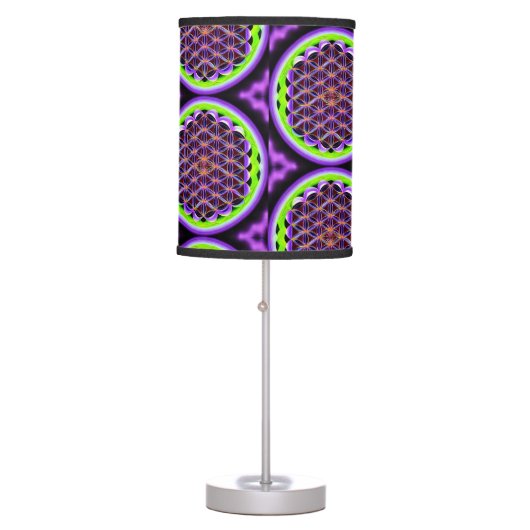 Sacred geometry table lamp Flower of Life (Front)