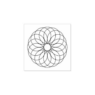 "Sacred Geometry Torus n=4" Encreural Buffers Rubber Stamp