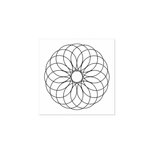 Sacred Geometry Torus n4 Encreural Buffers Rubber Stamp