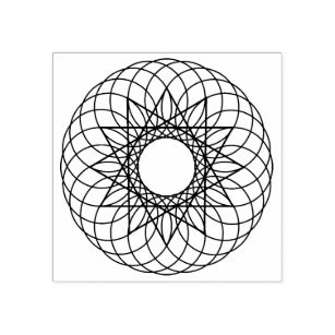 "Sacred Geometry Torus n=6" Encreural Buffers Rubber Stamp