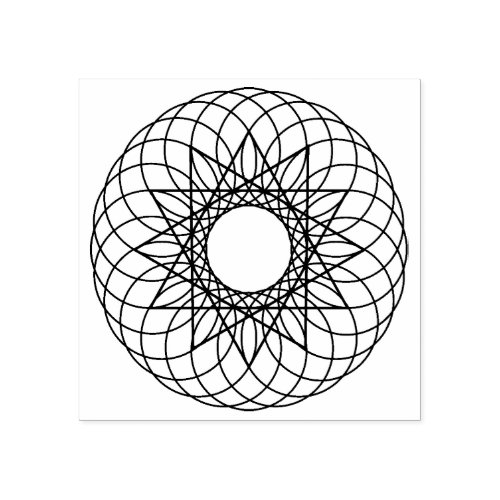 Sacred Geometry Torus n6 Encreural Buffers Rubber Stamp