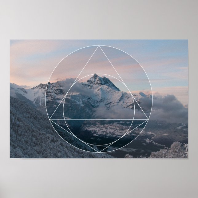 Sacred Geometry vs. The Mountains Poster (Front)