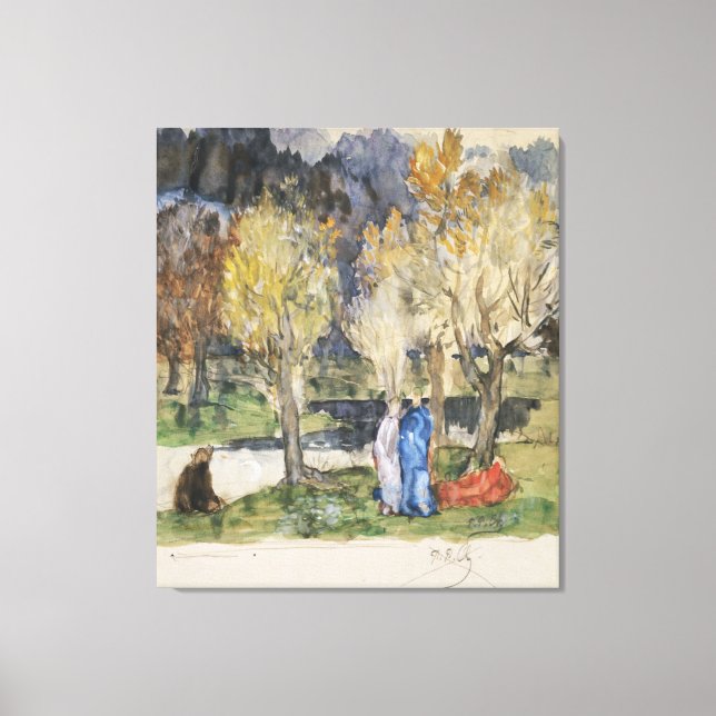 Sacred Grove by Pierre Puvis de Chavannes Canvas Print (Front)