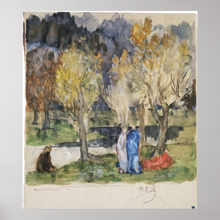 Sacred Grove by Pierre Puvis de Chavannes Poster | Zazzle.com